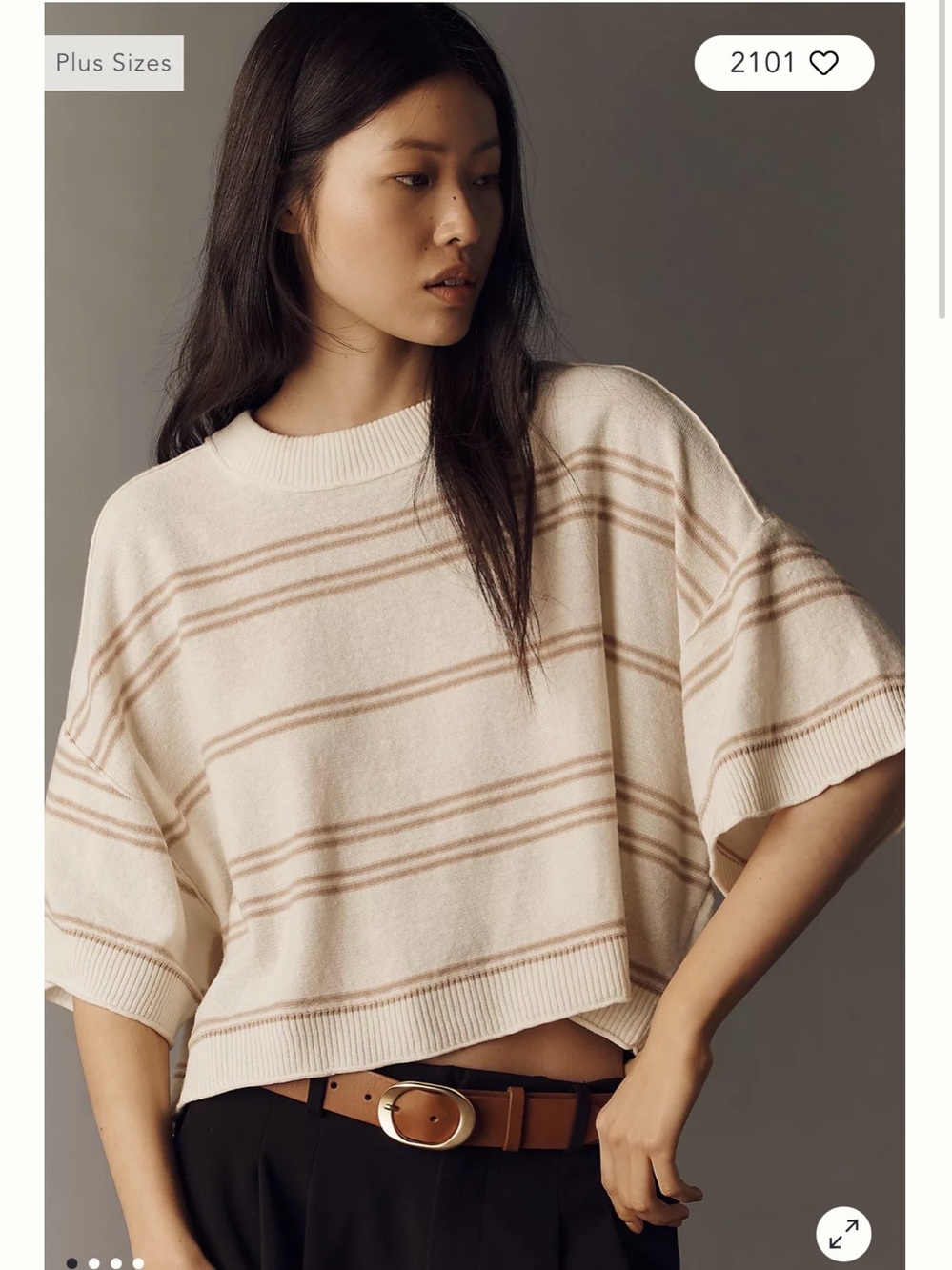 Anthropology Goldie Crew-Neck Linen Sweater size 1X